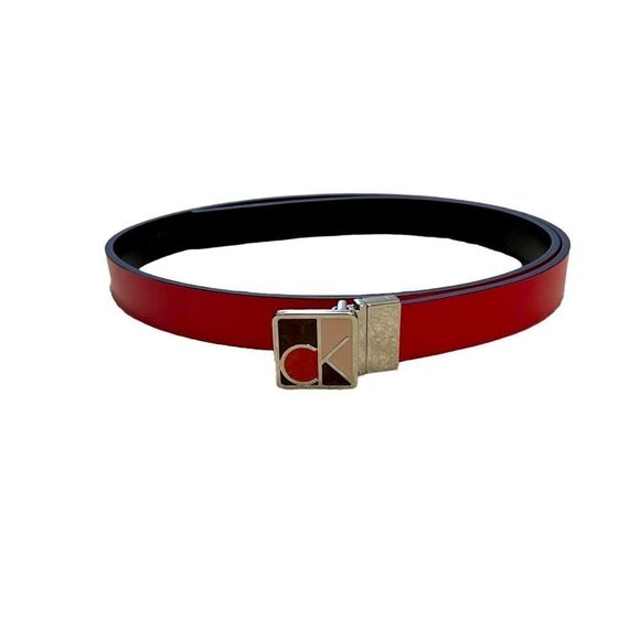🌟NEW🌟Calvin Klein Logo Red Belt - Picture 1 of 2